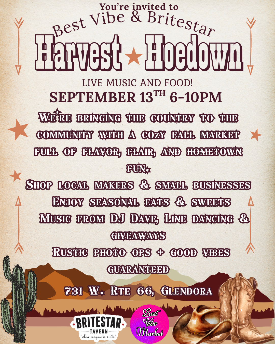 Beige And Brown Rustic Illustrative First Rodeo Mobile Video